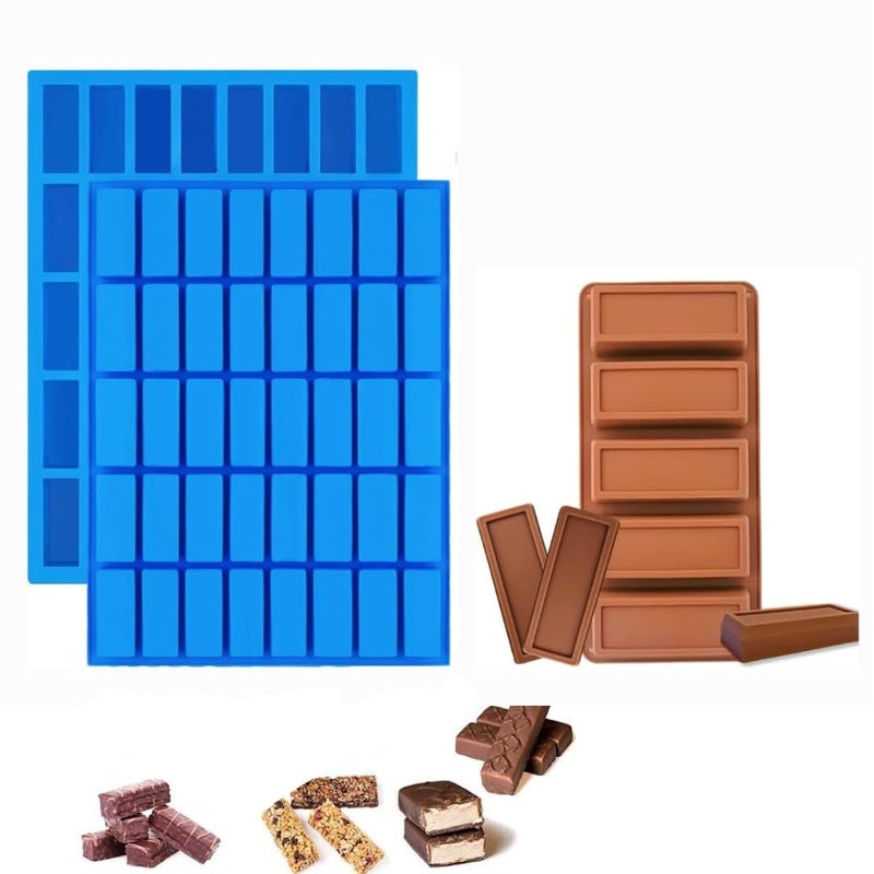 HUSAINI MART Multicolour Pack of 2 Protein BAR Chocolate Mold ICE Candy ICECREAMS Resin Art Bookmarks - Image 1