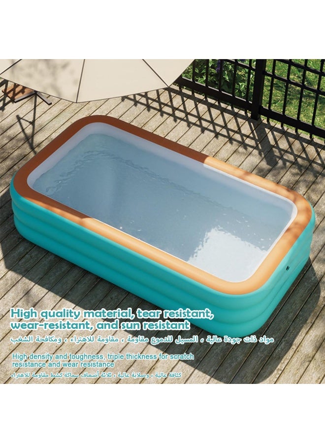 Inflatable Backyard Pool for Kids, Durable Outdoor Water Play Toy, Safe Home Swimming Device Made with Thickened Leakproof Material, Summer Backyard Party Inflatable Pool - Image 5