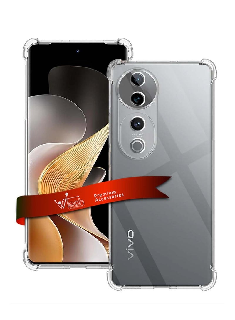 Wtech vivo V40 / V40 Pro 5G 2024 TPU Bumper Corners with Hard PC Case Cover - Clear - Image 1