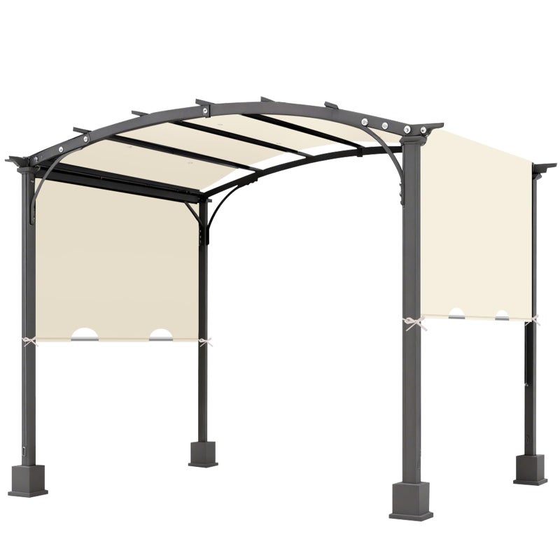 amadecohome غطاء بديل عالمي لبرجولات ستيل Doubleton مقاس 85'' x 208'' L-PG080PST، مظلة شمسية مقاومة للماء لغطاء الفناء، السطح، الشرفة، الفناء، غطاء خارجي فقط (بيج) - Image 1