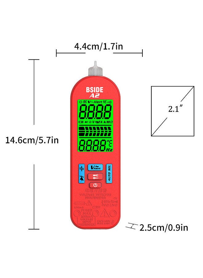 BSIDE A2 Mini Smart Digital Multimeter Auto Range 5999 Counts NCV Universal Meter