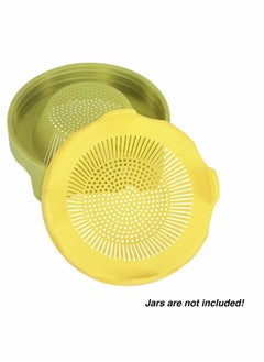 Excefore Easy Rinse Drain Plastic Sprouting Lids for Wide Mouth Jars, 6 Pack  - Image 2