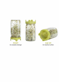 Excefore Easy Rinse Drain Plastic Sprouting Lids for Wide Mouth Jars, 6 Pack  - Image 4