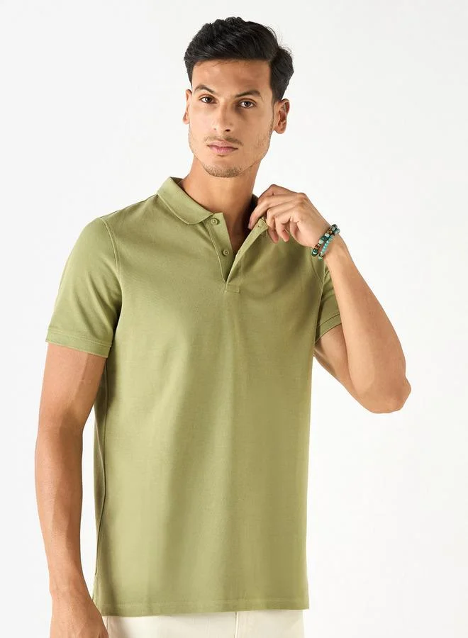 Splash FAV Polo T-shirt with Short Sleeves and Button Closure