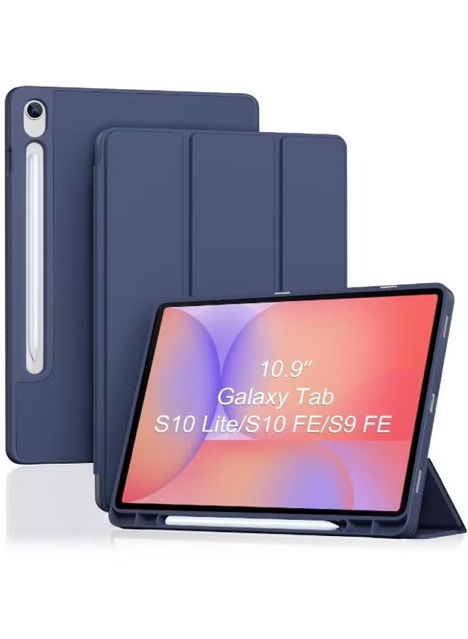 ZOOMEE Smart Case for Galaxy Tab S10 Lite/S10 FE/S9 FE 10.9-Inch with S Pen Holder, Trifold Stand Folio Cover with Soft TPU Back for 10.9" Galaxy Tab S10 Lite/S10 FE/S9 FE -Navy - Image 1