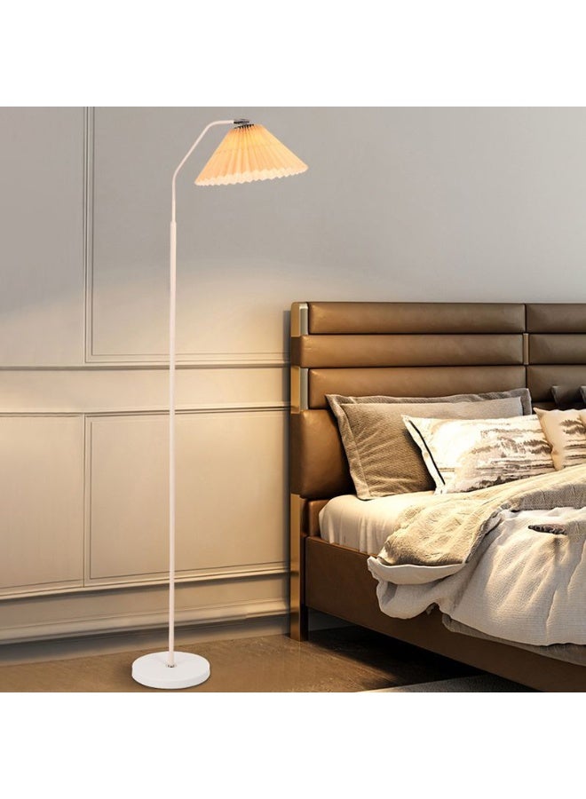 Sharpdo Minimalist pleated shade floor lamp, 12W 3 Colours Dimmable with Remote Control, Suitable for bedroom living room office ,White upgraded White 150x39 cm - Image 2