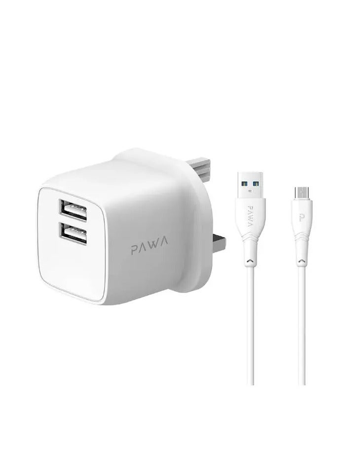 Wall Charger, Dual Port, Short Circuit Protection, Travel Charger
