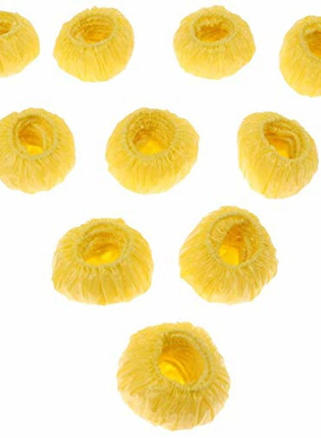 FRECI 100pcs Disposable Ear Covers Kids Baby Boys Girls Disposable Bath Shower Ear Protectors Caps for Hair Dye, Shower, Bathing - Yellow - Image 2