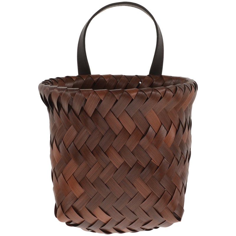 2pcs Kitchen Woven Basket Hanging Organizer Hanging Basket Storage Organizer For Garlic Hanging Storage Basket Decorative Wall Basket Organizer - Image 5
