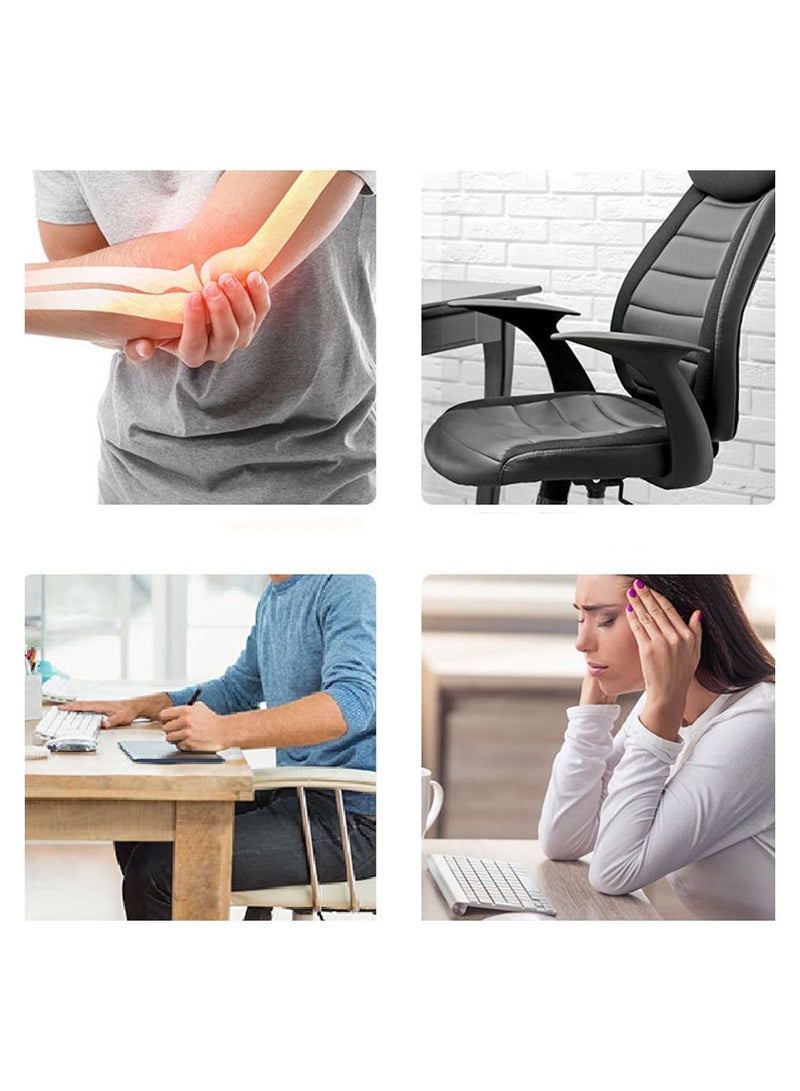 SYOSI Memory Foam Armrest Pads Office Chair armrest Pads with Cooling Gel Wheelchair armrest Covers Gaming Chair Arm Cushions Pads Computer Chair Arm Covers Desk Chair Elbow Pillow 2 Pack  - Image 4