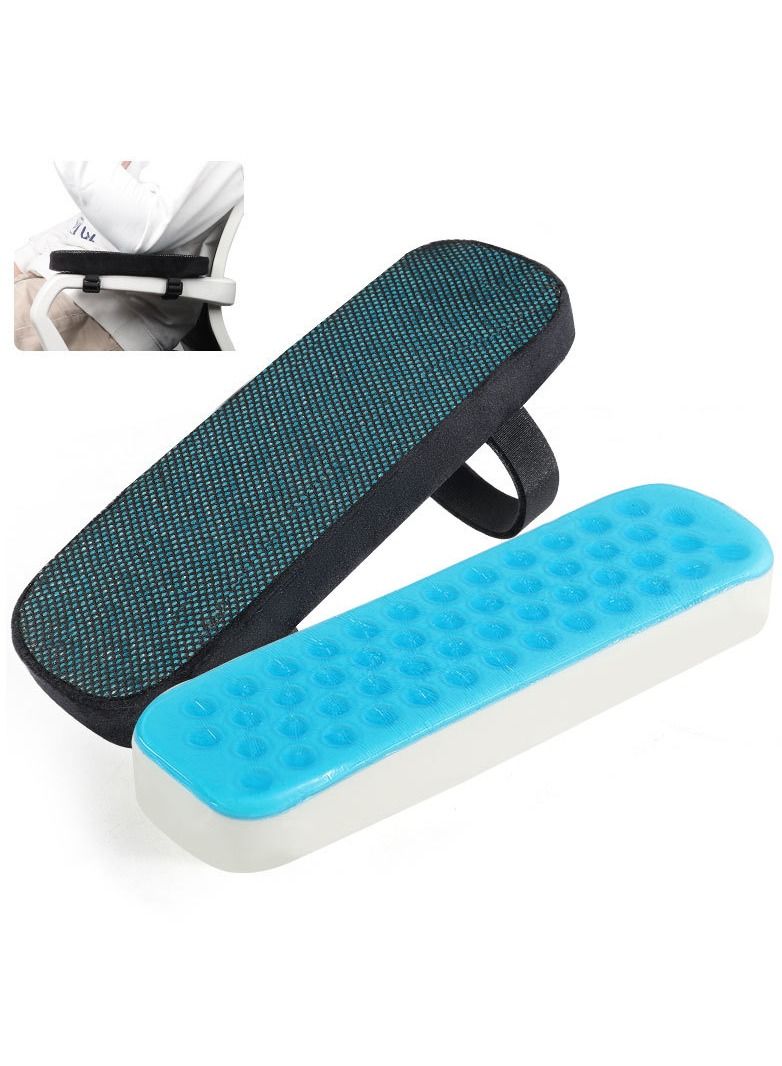 SYOSI Memory Foam Armrest Pads Office Chair armrest Pads with Cooling Gel Wheelchair armrest Covers Gaming Chair Arm Cushions Pads Computer Chair Arm Covers Desk Chair Elbow Pillow 2 Pack  - Image 1