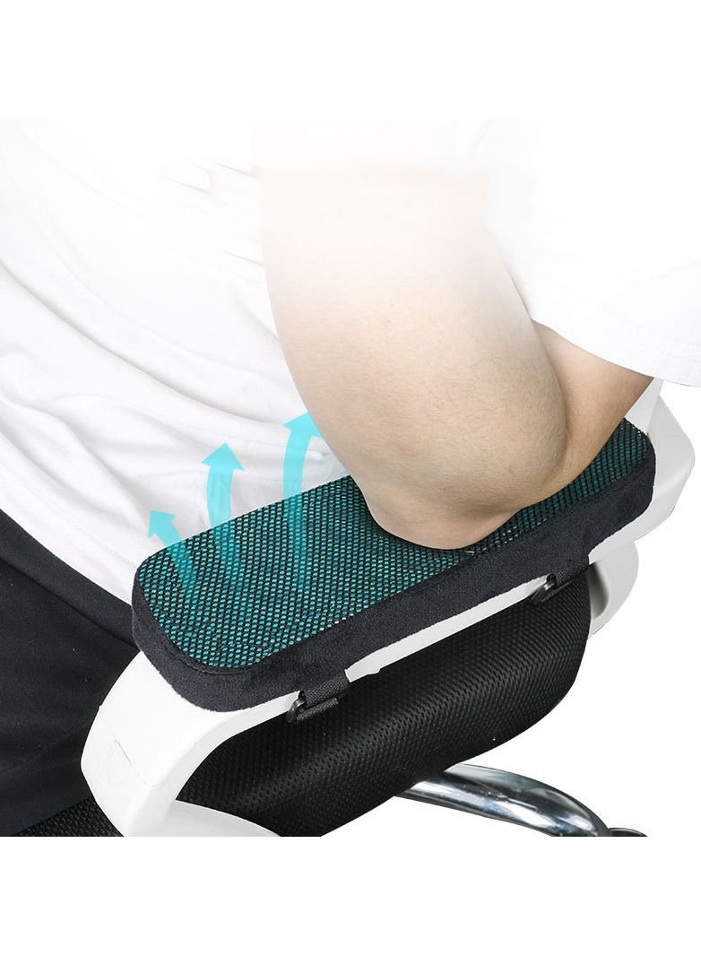 SYOSI Memory Foam Armrest Pads Office Chair armrest Pads with Cooling Gel Wheelchair armrest Covers Gaming Chair Arm Cushions Pads Computer Chair Arm Covers Desk Chair Elbow Pillow 2 Pack  - Image 3