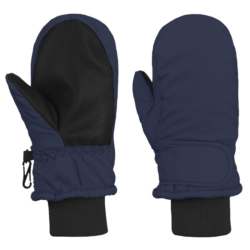 American Trends Toddler Mittens Boys Snow Waterproof Ski Mitten Fleece Warm Winter Kids Gloves for Baby Boy Girl Navy M - Image 1
