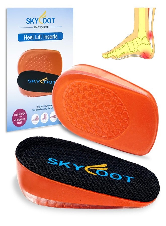 Skyfoot Orthopedic Heel Lift Inserts, Shock Absorption and Cushioning Height Increase Insoles for Achilles Tendonitis Relief, Heel Spurs, Heel Pain and Plantar Fasciitis (Large - 4/5" Thick) - Image 1