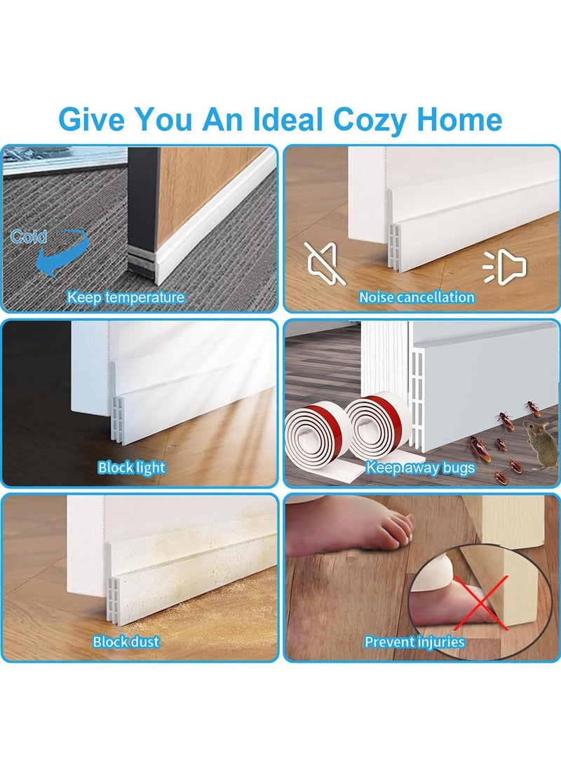 GoodTool Under Door Draft Stopper 90cm Door Seal Strip Rubber Weather Strip Soundproof Door Bottom Seal Suitable for Windproof Dustproof and Insect Proof - Image 4