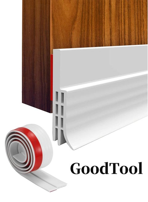 Under Door Draft Stopper 90cm Door Seal Strip Rubber Weather Strip Soundproof Door Bottom Seal Suitable for Windproof Dustproof and Insect Proof
