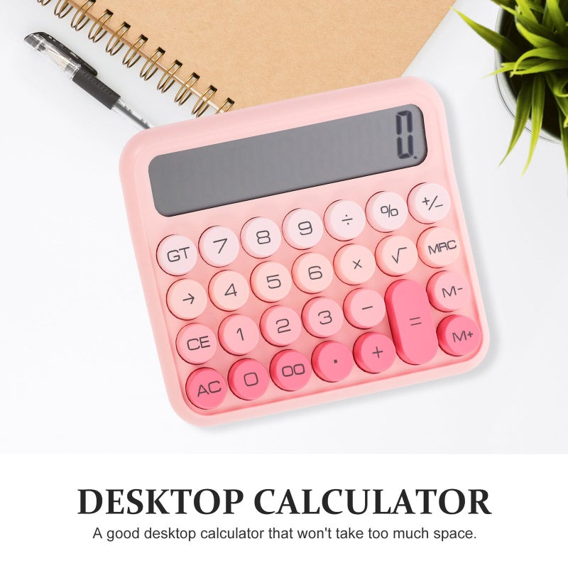 Gradient Pink Office Calculator Portable Multi Function Counting Tool For Students - Image 5