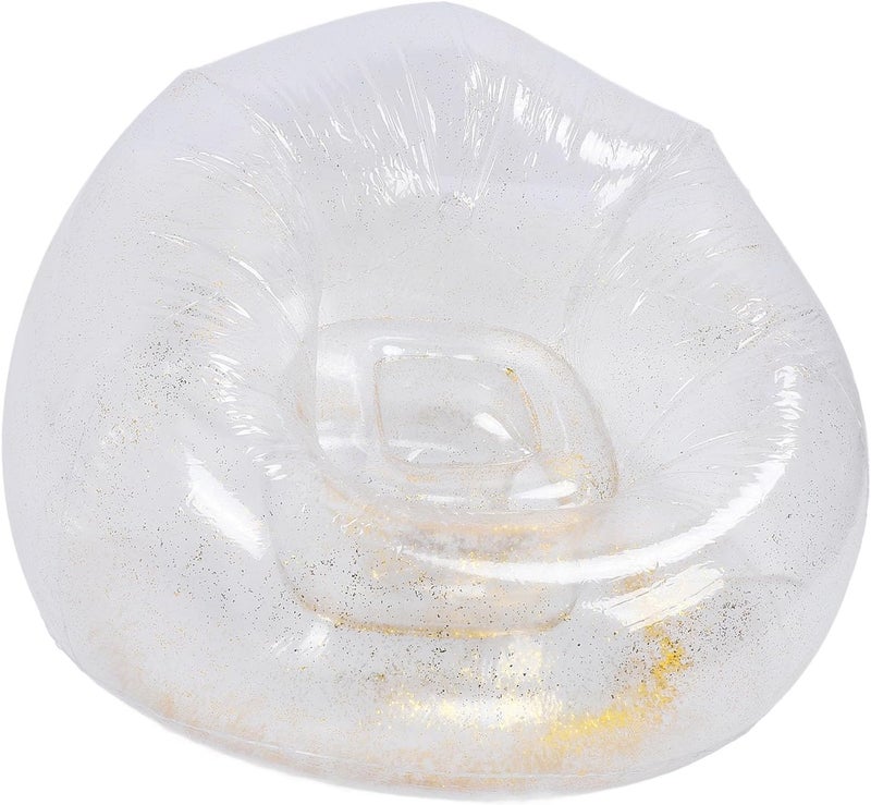 Zerodis Inflatable Couch, Lounge Chairs Up Couches Comfortable Relaxing Transparent Ergonomic Space Saving Transparent Inflatable Sofa Seat for Rooms,Party,Camping,Garden,Tavel (Gold) - Image 3