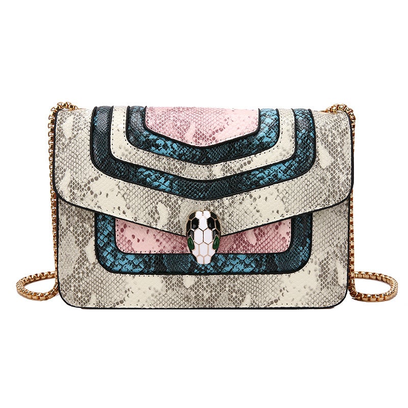 Niche Design Fashion Bag For Women 2023 Autumn New Pu Trendy Snakeskin Pattern Handbag Crossbody Shoulder Bag - Image 1