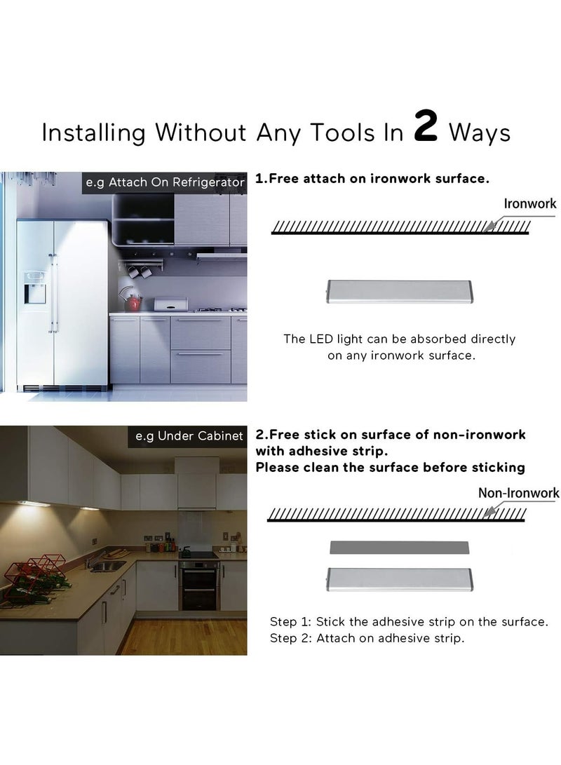 EZGOZ Wireless Motion Sensor LED Light with Dual Modes Night Light Closet Lights LED Lighting for Cabinet Wardrobe Drawer Stairs Cupboard Counter Pantry Bed 3 Pack,Warm Light - Image 4