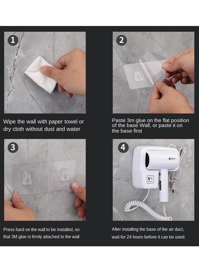 Arabest Hotel Wall Mounted Hair Dryer for Bathroom,Restroom Professional Blow Dryer,with Stand Rack,Specialised Motor for Salon,Fast Drying - Image 4