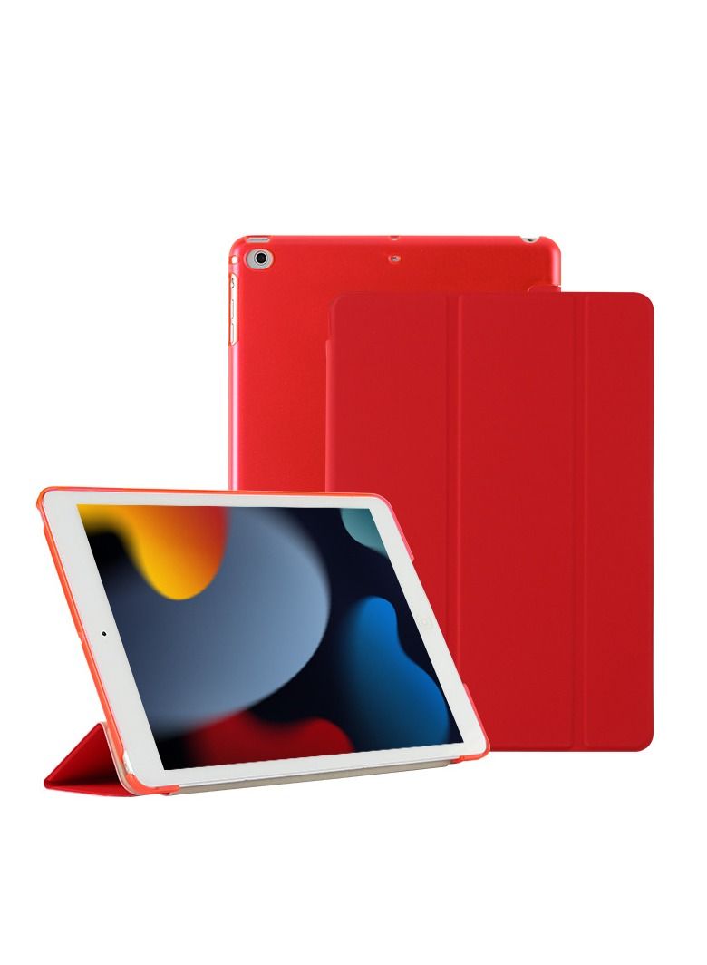 Loquat Protective Tri-Fold Case Cover For iPad red