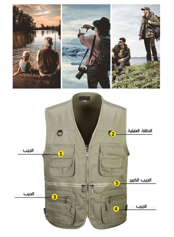 Generic Multi Pocket Fishing Photography Vest from size XL-XXXL  - Image 2