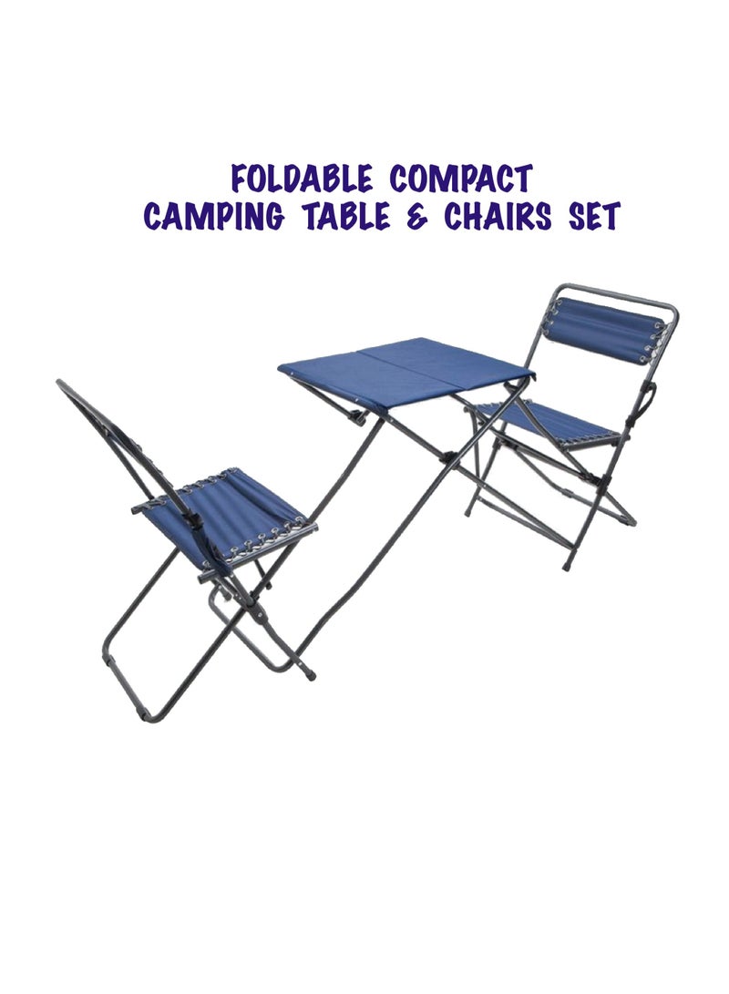 HEXAR مجموعة كراسي وطاولات تخييم قابلة للطي من HEXAR للبالغين، كرسي وطاولة مدمجان قابلان للطي مع حقيبة حمل للتخييم في الهواء الطلق والسفر على الشاطئ والنزهات والمشي لمسافات طويلة - Image 2