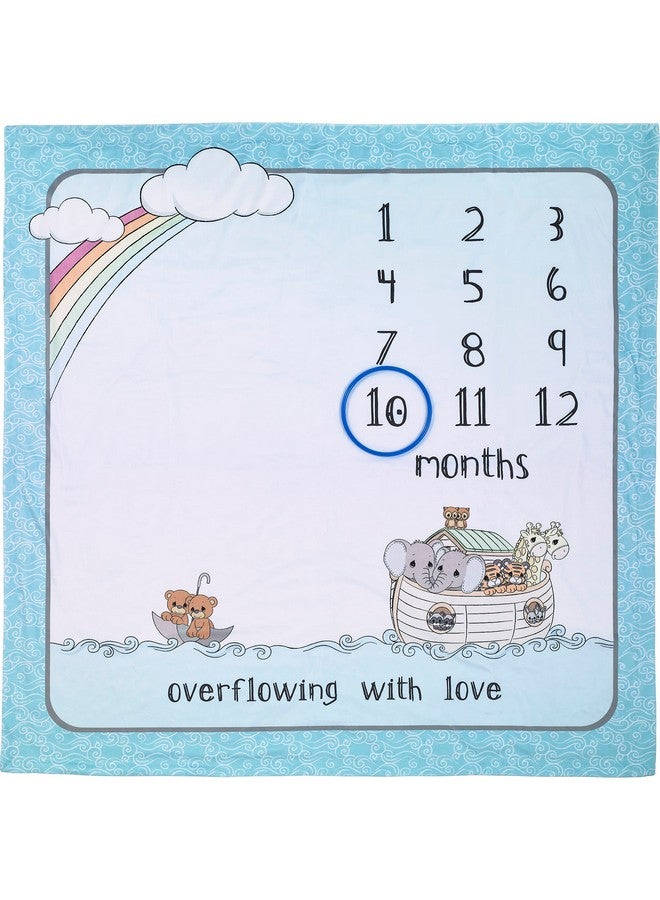 Precious Moments Precious Moments 223409 Overflowing with Love Fabric/Plastic Noah’s Ark Milestone Blanket
