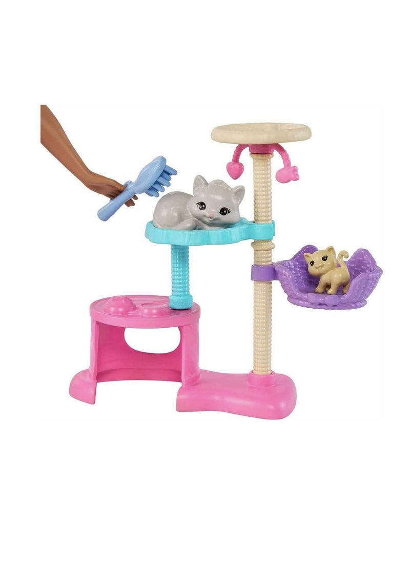 Barbie - Kitty Condo Doll and Pets with Accessories, Toy for 3 Year Olds & Up - Image 1