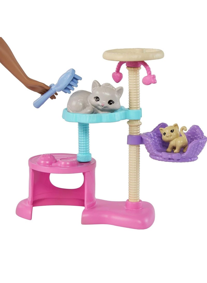 Barbie - Kitty Condo Doll and Pets with Accessories, Toy for 3 Year Olds & Up - Image 1