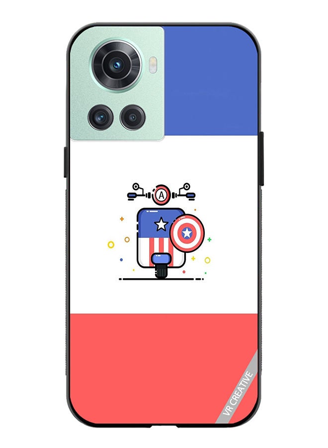 VR CREATIVE Protective Case Cover For OnePlus 10R Cute Little Bike Of Captain America Design Multicolour - Image 1