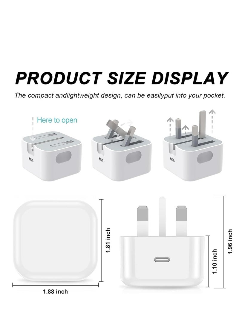 Arabest iPhone 35W Fast Charging Power Adapter, Type C Fast Charging USB C Wall Charger, Fast PD 35W Charger Plug for iPhone 16/15/15 Pro/15 Pro Max/15 Plus/14 series/13/12/11series,iPad,Mac,AirPods White - Image 2