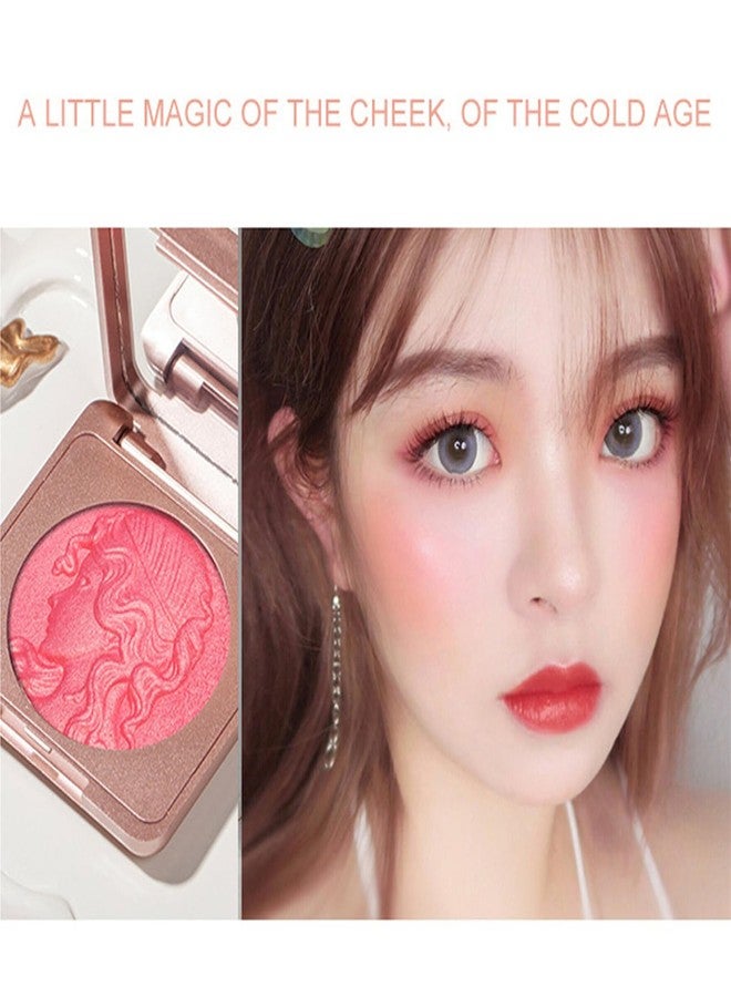 Cappuvini Embossed Smooth Powder Blush Palette for Cheeks, Korean Blush Makeup Palette, CDE Highlight Blush Palette Smooth Powder Blush, Long-Lasting Pigment Face Make up Blusher (Pink+Orange, 6g(0.21oz)) - Image 5