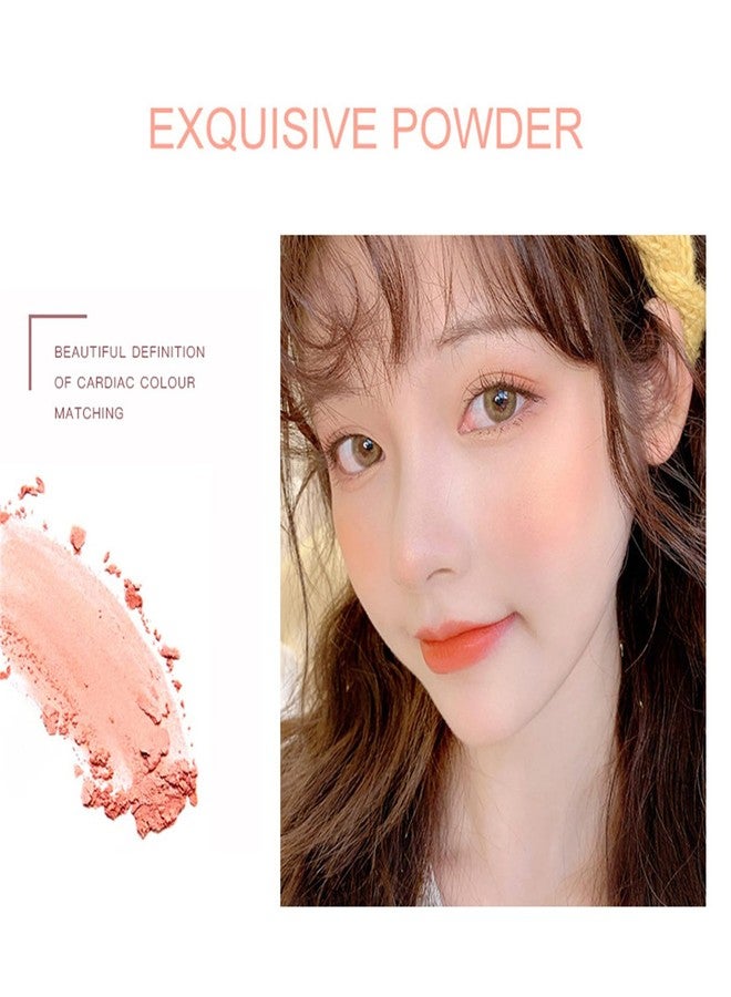 Cappuvini Embossed Smooth Powder Blush Palette for Cheeks, Korean Blush Makeup Palette, CDE Highlight Blush Palette Smooth Powder Blush, Long-Lasting Pigment Face Make up Blusher (Pink+Orange, 6g(0.21oz)) - Image 4
