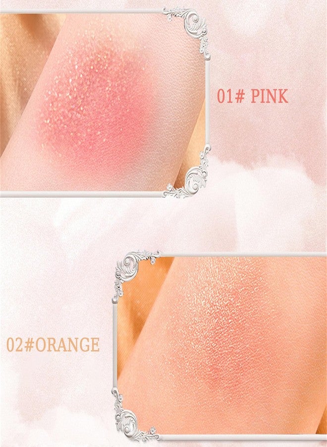 Cappuvini Embossed Smooth Powder Blush Palette for Cheeks, Korean Blush Makeup Palette, CDE Highlight Blush Palette Smooth Powder Blush, Long-Lasting Pigment Face Make up Blusher (Pink+Orange, 6g(0.21oz)) - Image 3