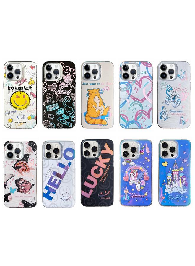 زبون جراب لهاتف iPhone 13 بنمط ملون من مادة TPU + جراب هاتف PC - Image 2