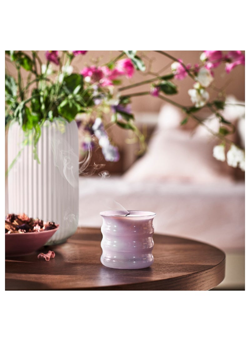 Scented Candle In Glass Sweet Pea/Purple 50 Hr - Image 3