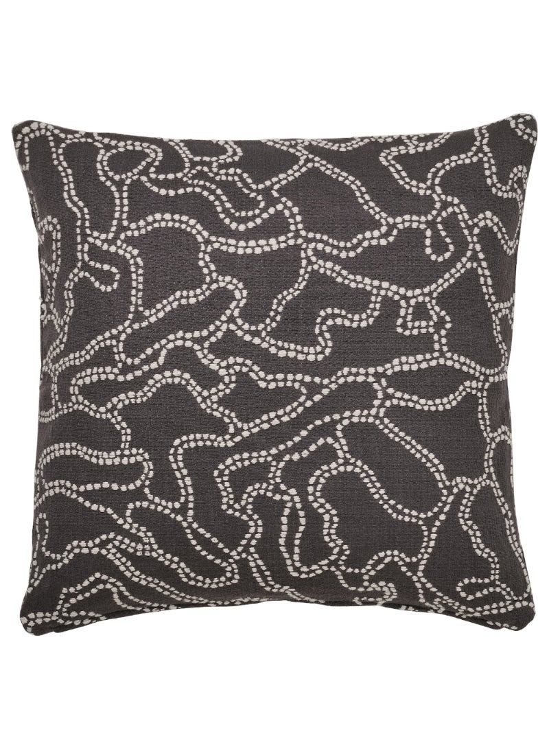 Cushion Cover Anthracite/Off-White 50X50 Cm - Image 1