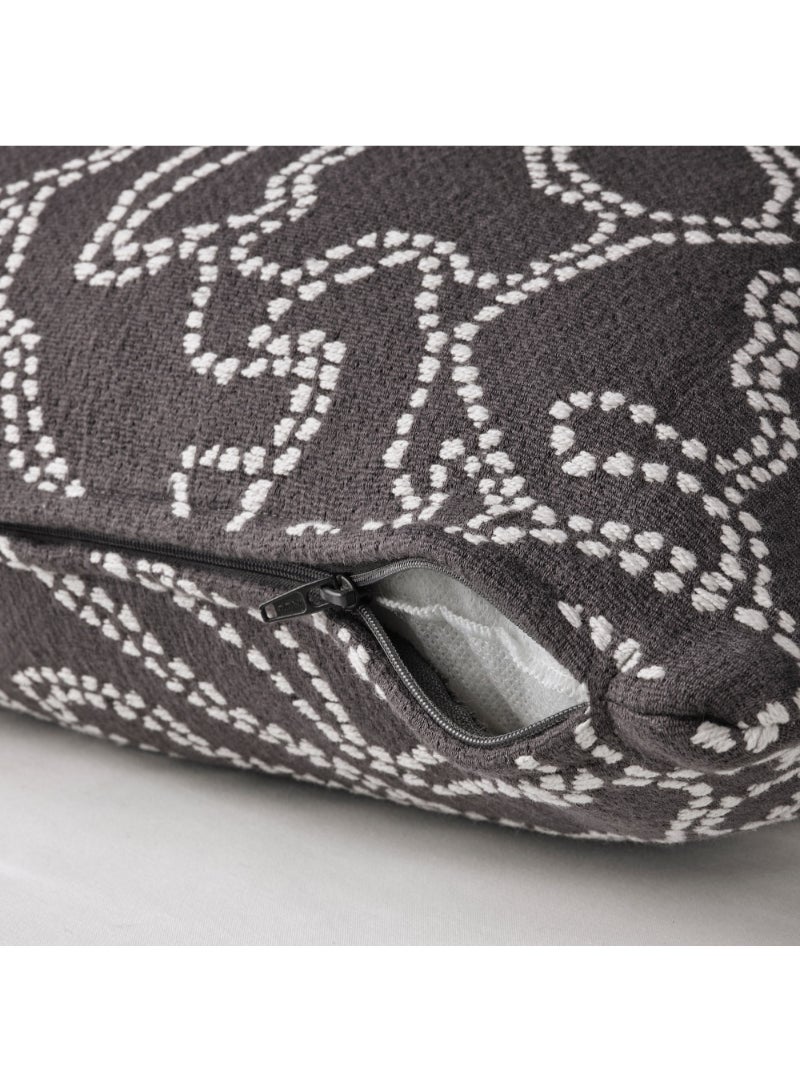 Cushion Cover Anthracite/Off-White 50X50 Cm - Image 3