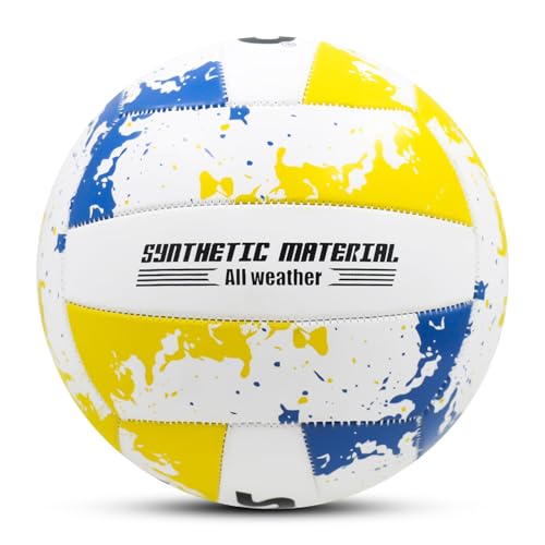 Synco Victory Volleyball | 18 Panel Rubber Training Ball | Machine Stitched | Smooth Matt Surface | Ideal for Outdoor & Multi-Surface Play | Lightweight & Durable | Size 4 - Image 2