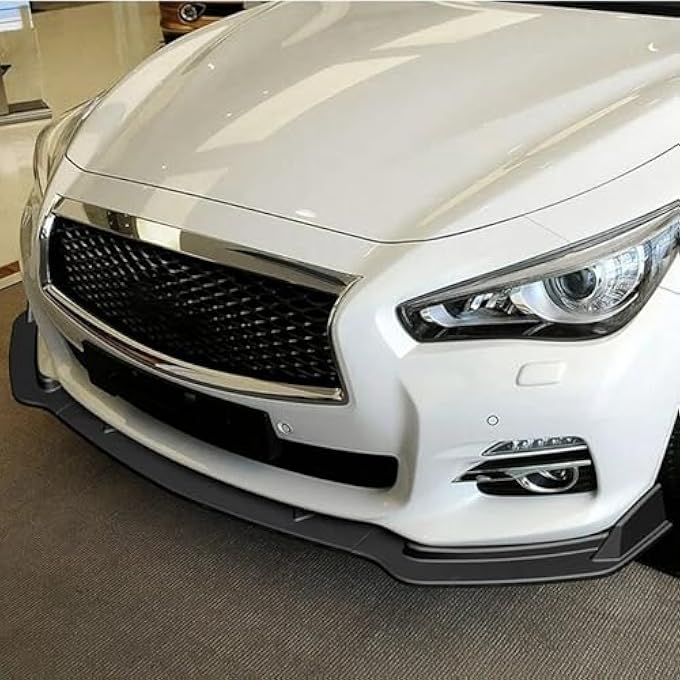 FINMOKAL Front Bumper Lip Spoiler Splitter Compatible with Infiniti Q50 2014-2017, 3Pieces Style Front Splitter Air Dam Chin Protector (Won't fit Sport Model) - Image 5
