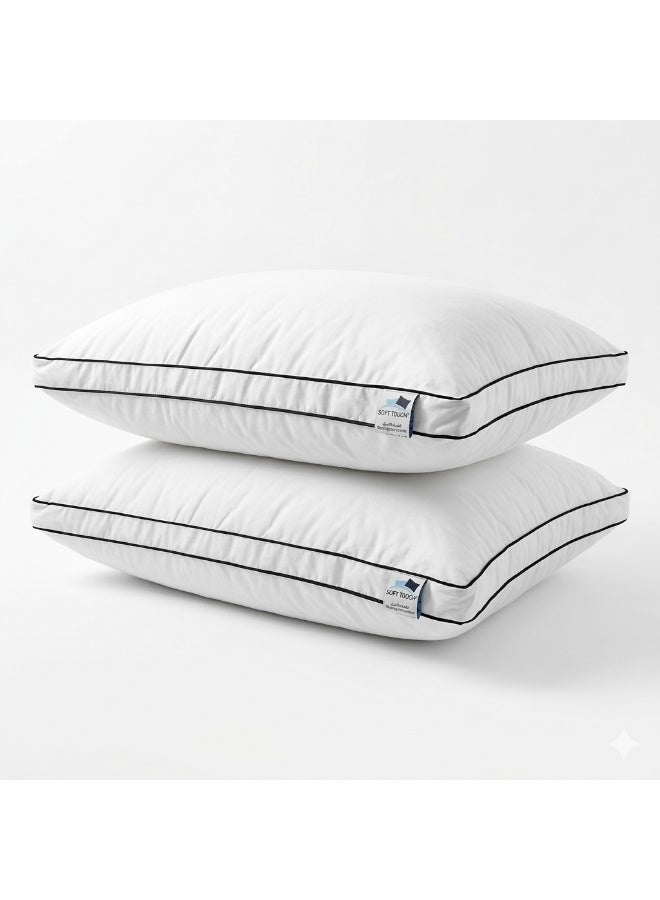 1500g Hotel Quality Pillow – Luxury Soft Microfiber Filling, Breathable Cotton Cover, Plush & Supportive Bed Pillow for All Sleeping Positions – Hypoallergenic & Durable - Image 2