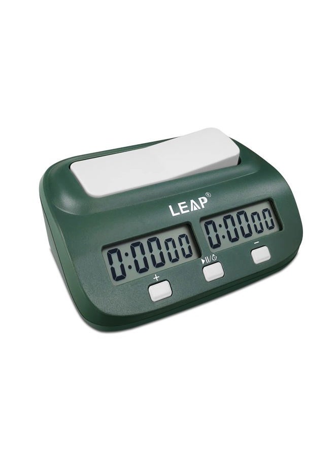 LEAP Digital Chess Clock Timer with Bonus and Delayed Time Features Chess Timer for Chess Game I-GO and Chinese Chess (Blackish Green ) - Image 1