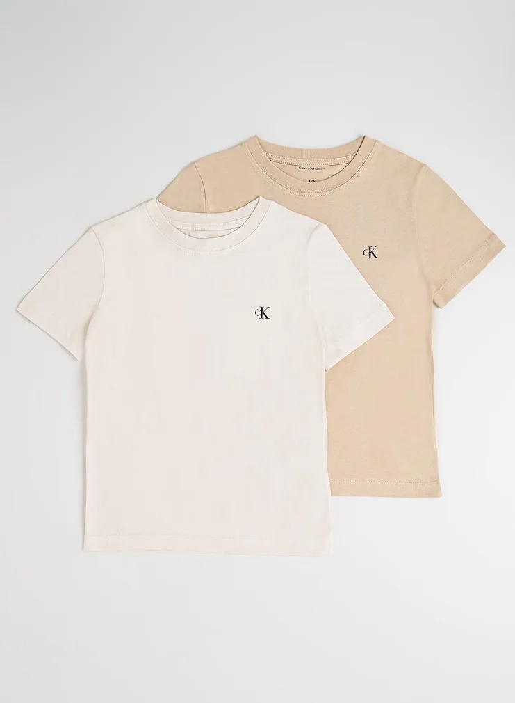Calvin Klein Jeans Kids 2 Pack Monogram T-Shirt