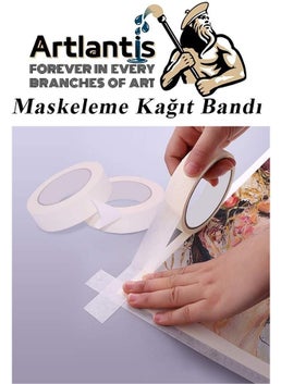 Artlantis Masking Tape Paper Tape 9 mm 25 Meters 1 Piece Painting Tape Masking Paper Tape Wall Oil Paint Whitewash  - Image 4