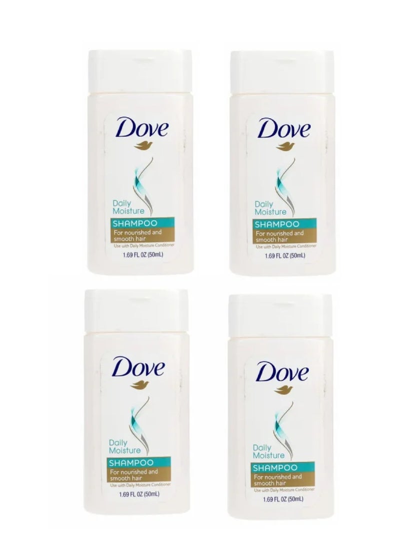 Dove 4 piececs of Daily Moisture Shampoo  50ml
