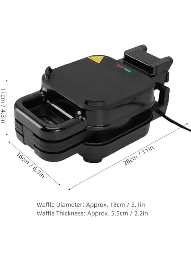 800W Deep Dish Stuffed Waffle Maker 220V Nonstick Waffle Iron for Custom Fillings - Image 3