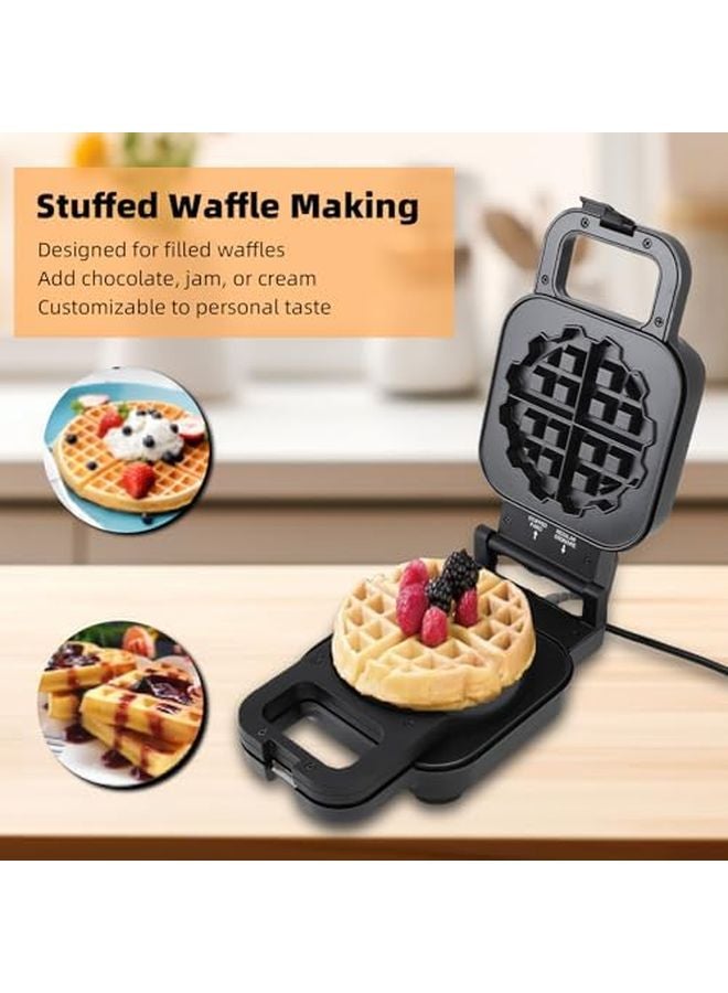 800W Deep Dish Stuffed Waffle Maker 220V Nonstick Waffle Iron for Custom Fillings - Image 4