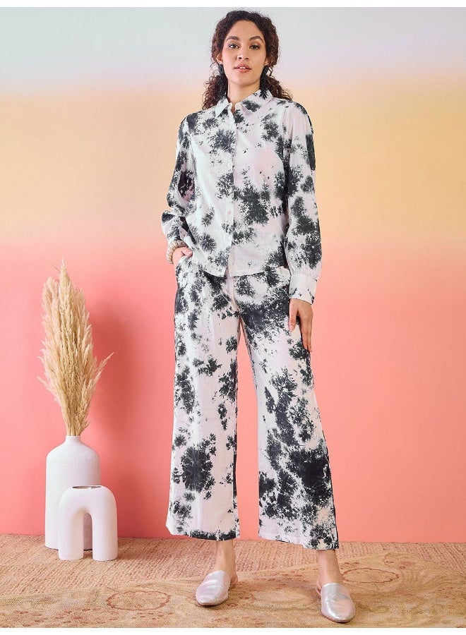 AKS Printed Pure Cotton Shirt With Trousers Co-Ords  - Image 2